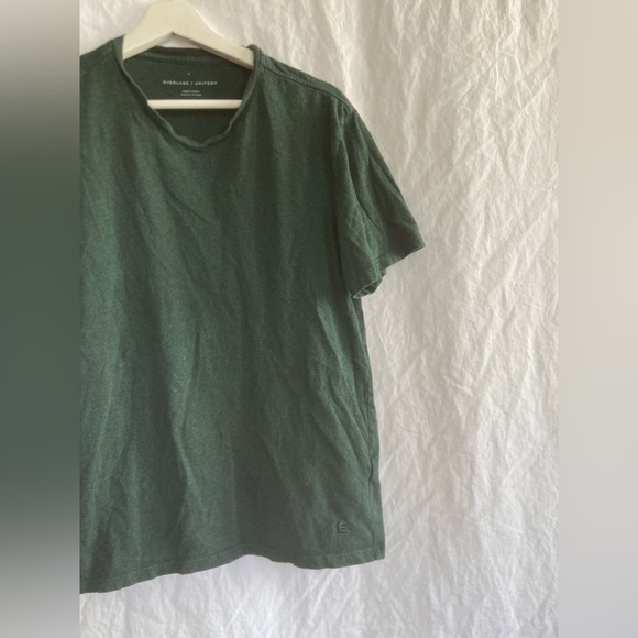 Everlane T Shirt 100% Cotton Crew Olive Green Short Sleeve Size Medium - Picture 9 of 10
